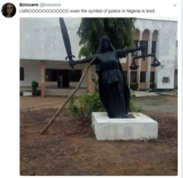Hilarious Photo: When The Justice In Nigeria Is Tired